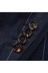 Brunello Cucinelli Men's Navy Pinstripe Tailored Blazer