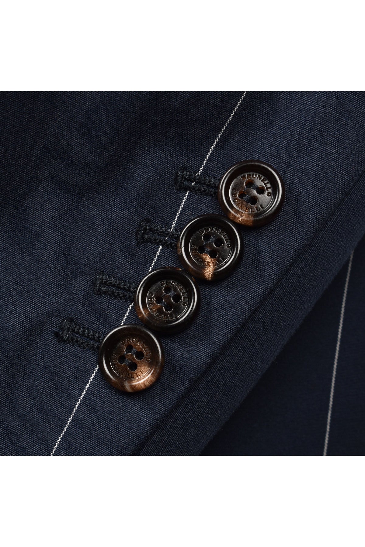 Brunello Cucinelli Men's Navy Pinstripe Tailored Blazer