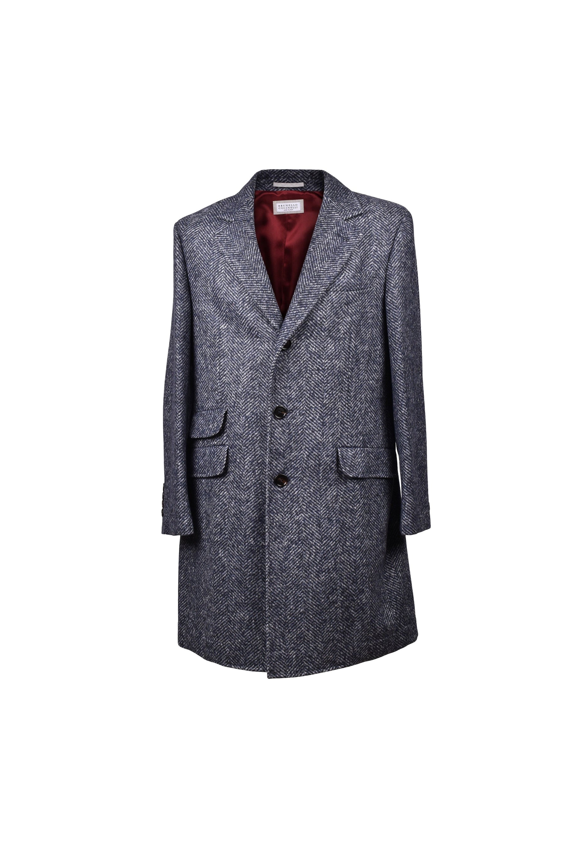 Brunello Cucinelli Men's Navy Wool Blend Blazer