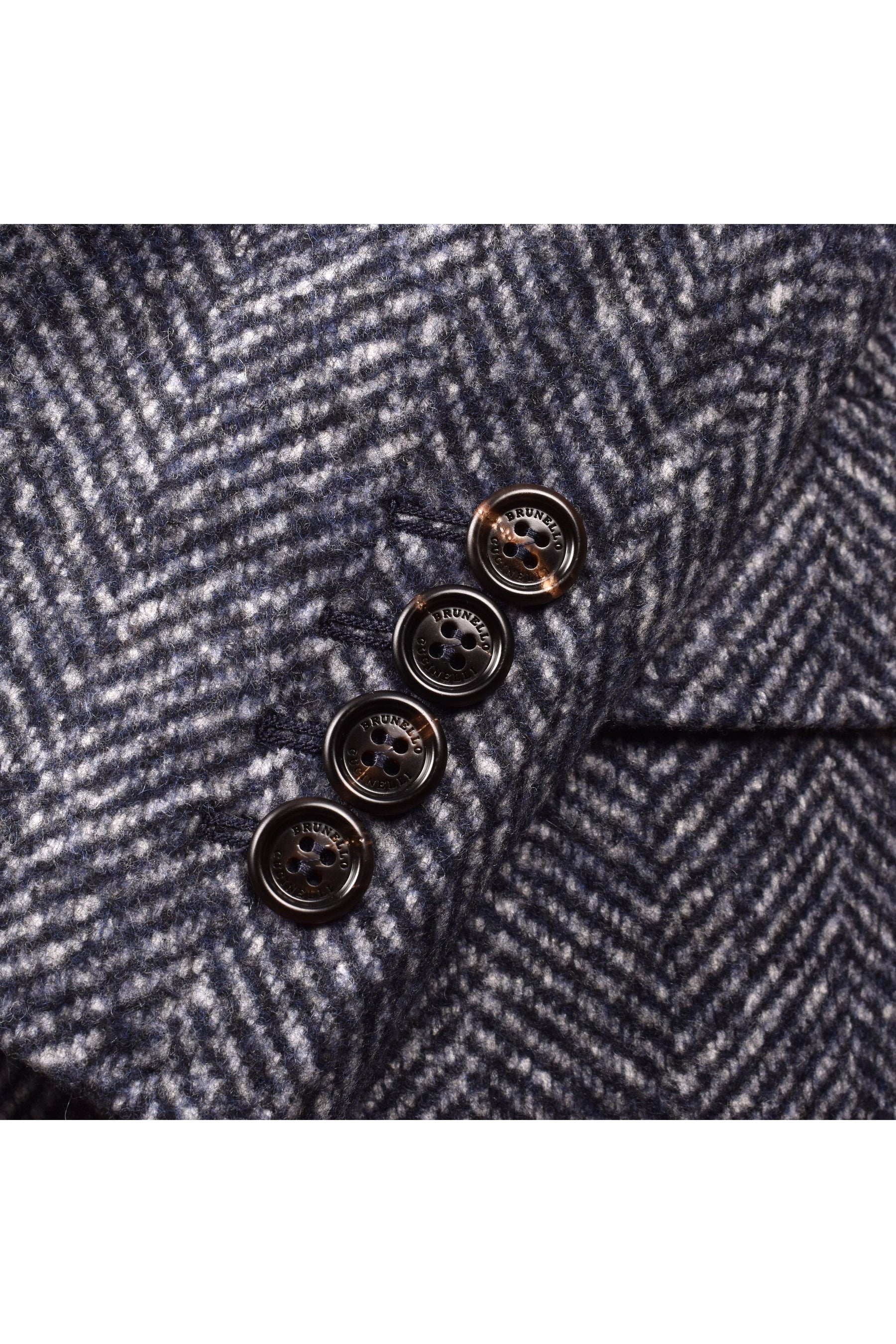 Brunello Cucinelli Men's Navy Wool Blend Blazer