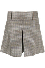 Women's Houndstooth Pleated Tailored Shorts