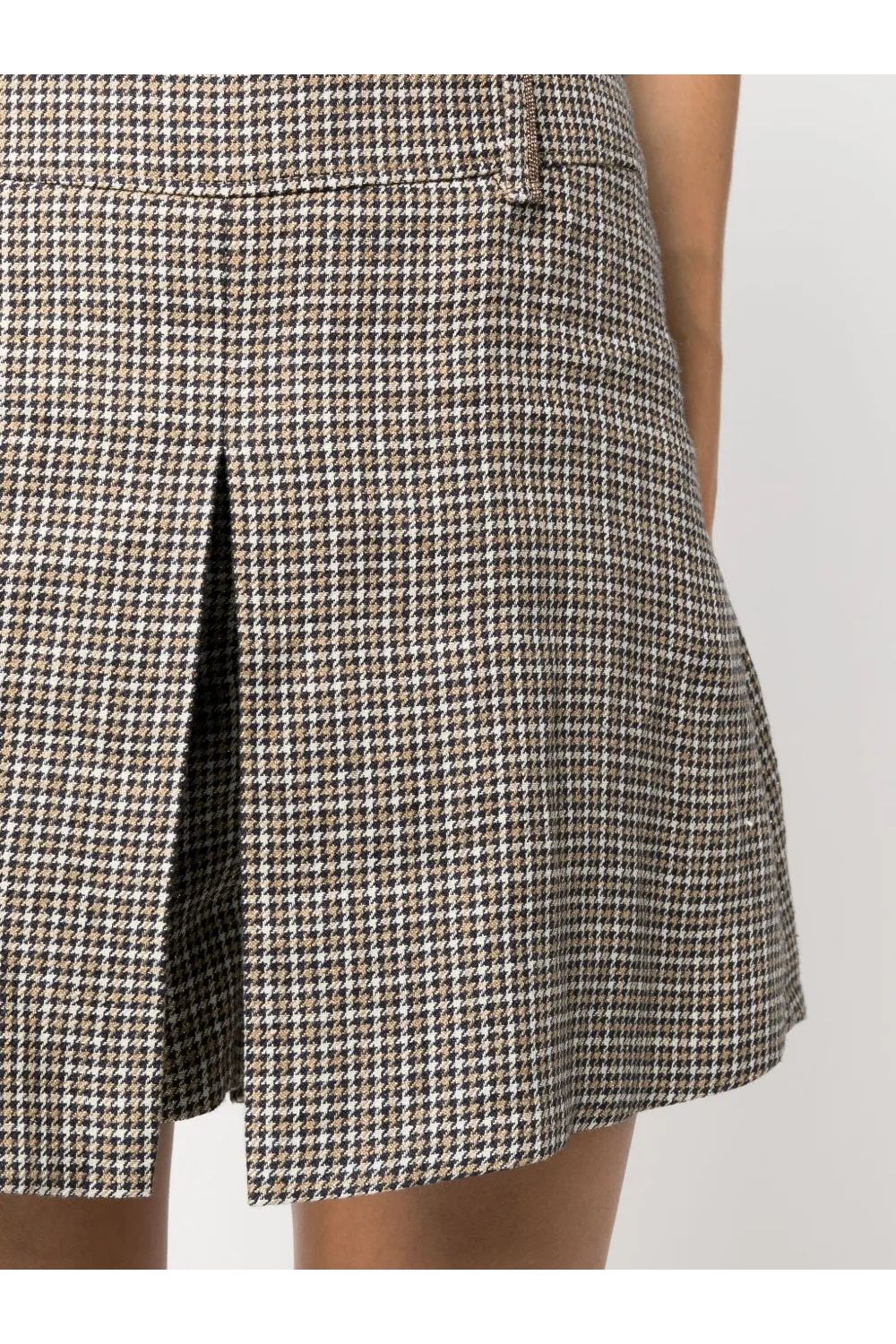 Women's Houndstooth Pleated Tailored Shorts