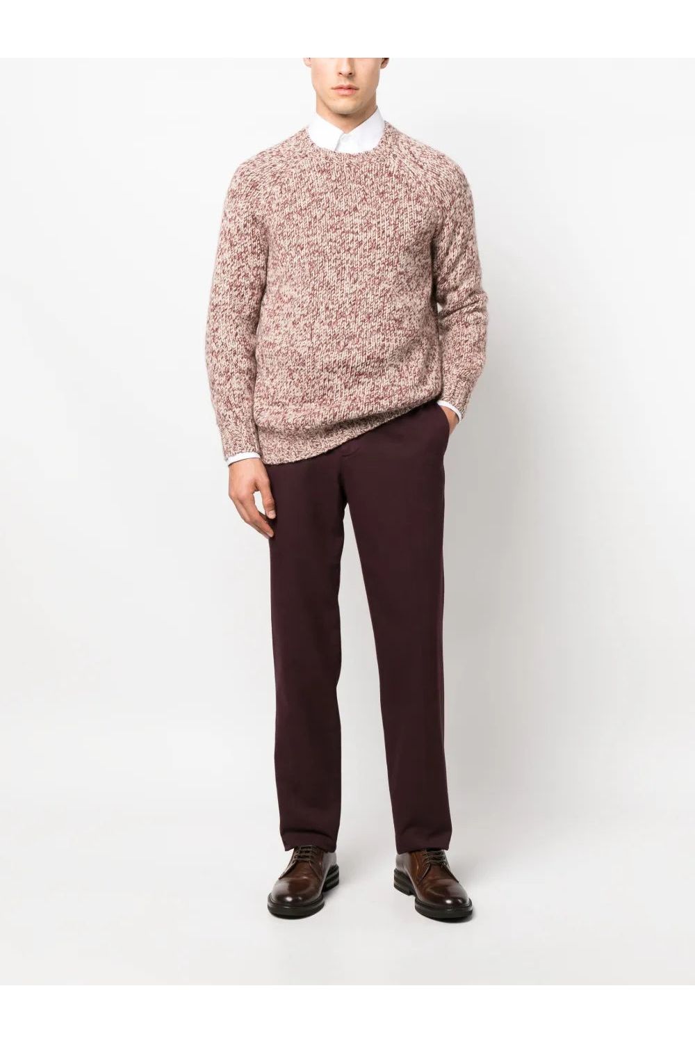 Men's Red Wool Silk Sweater