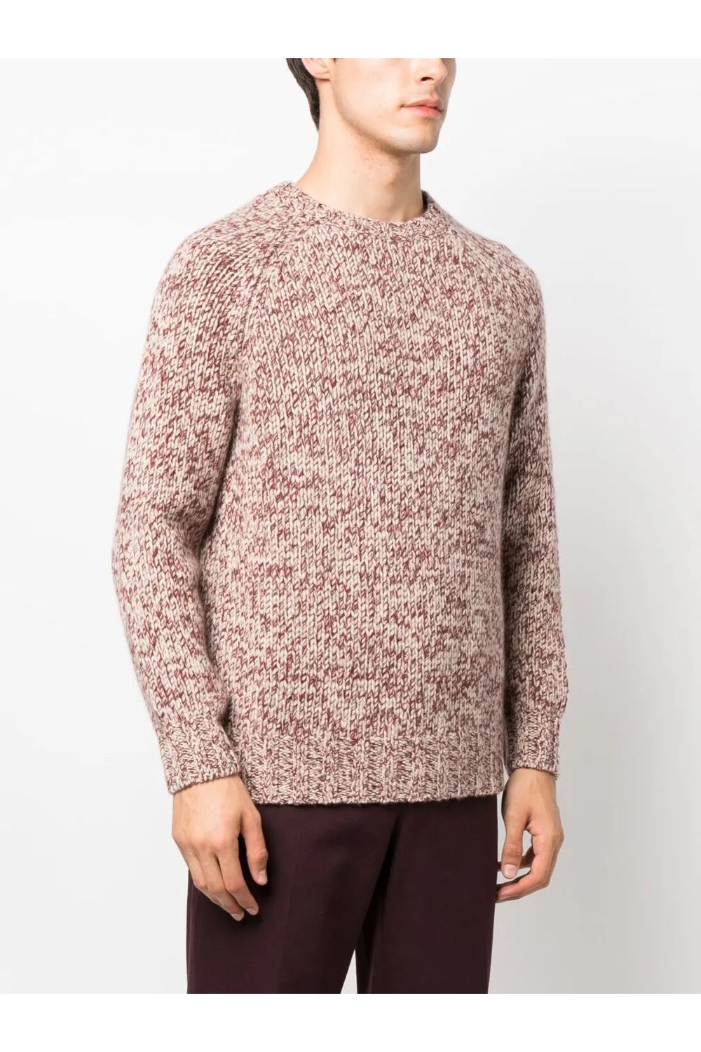 Men's Red Wool Silk Sweater