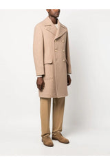 Men's Light Camel Wool Double Breasted Jacket