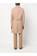 Men's Light Camel Wool Double Breasted Jacket