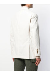 Brunello Cucinelli Men's White Double Breasted Blazer