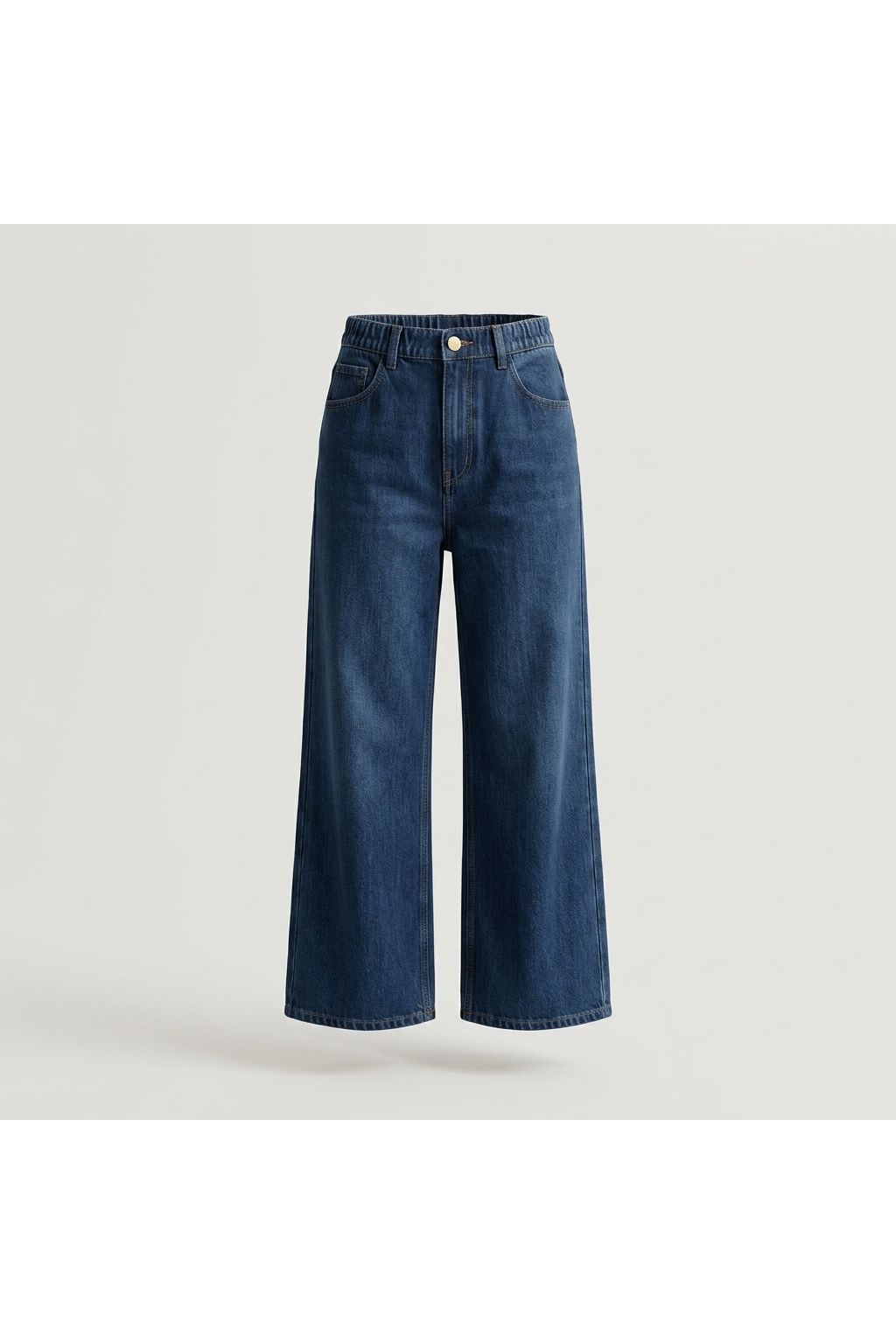Elastic Waist Wide Leg Jeans | Blue