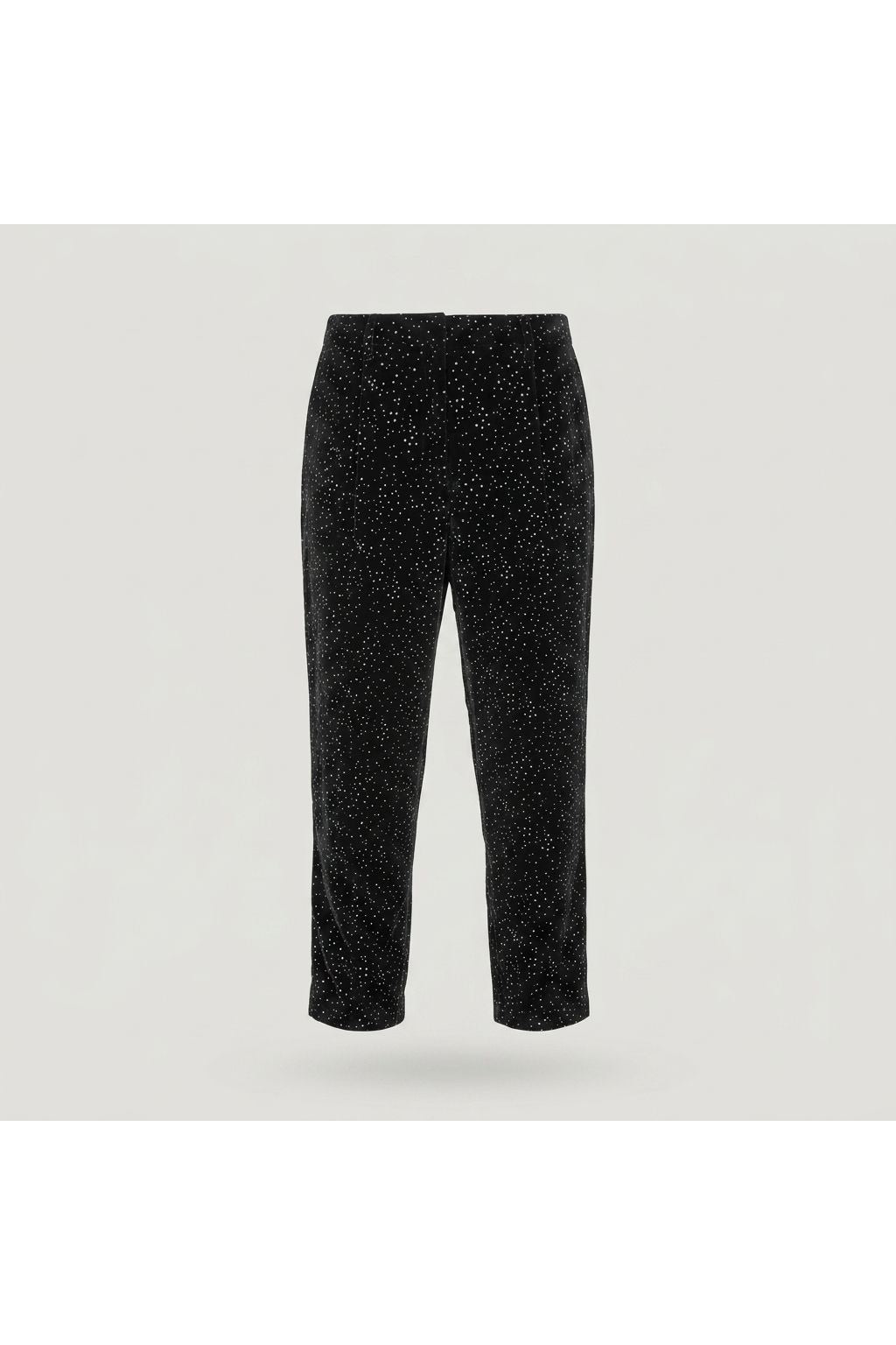 Studded Velvet Trouser | Black