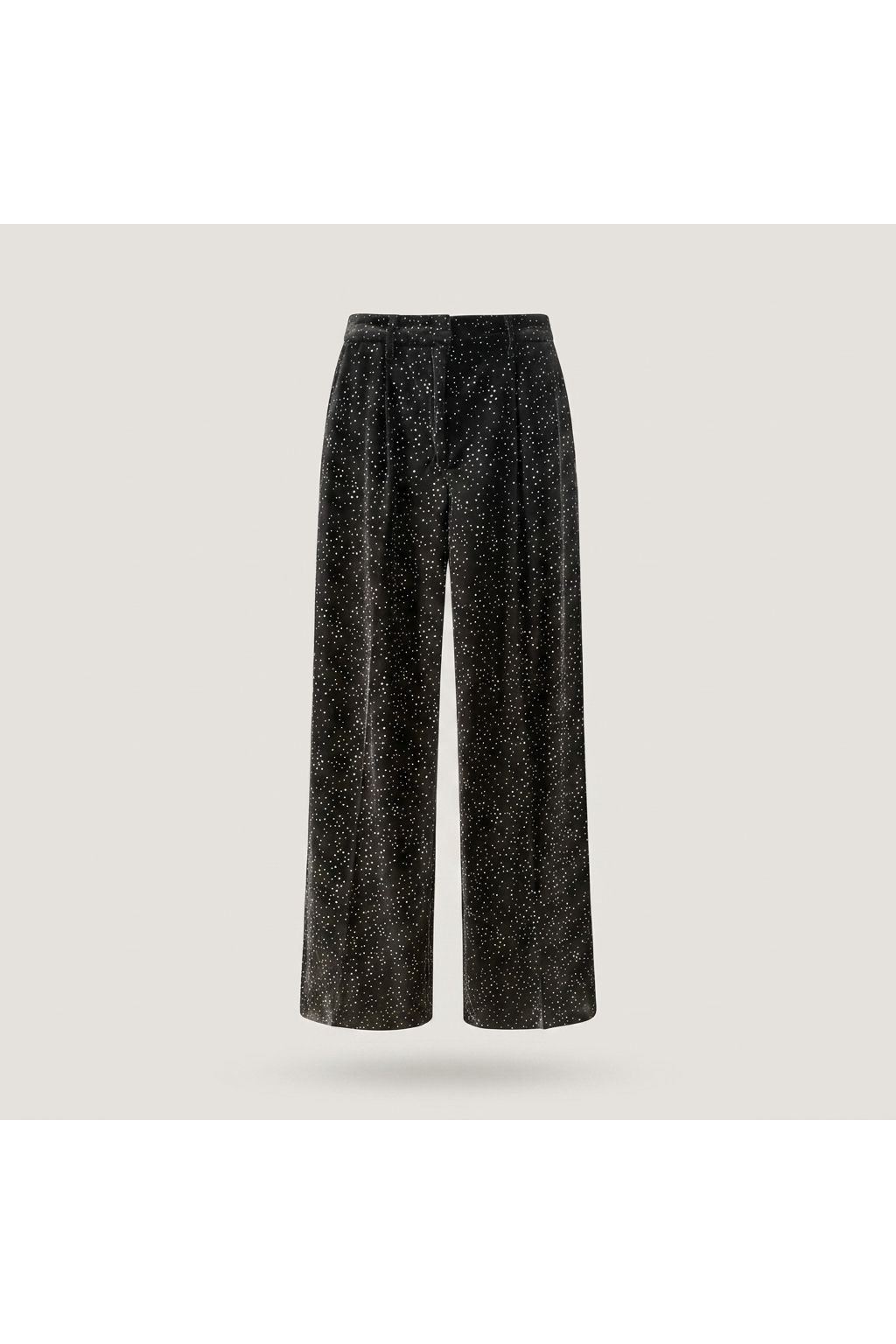 Speckled Wide-Leg Pant | Black