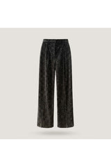 Speckled Wide-Leg Pant | Black