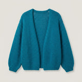 Blue Chunky Knit Cardigan
