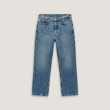 Blue High Waisted Straight Jeans