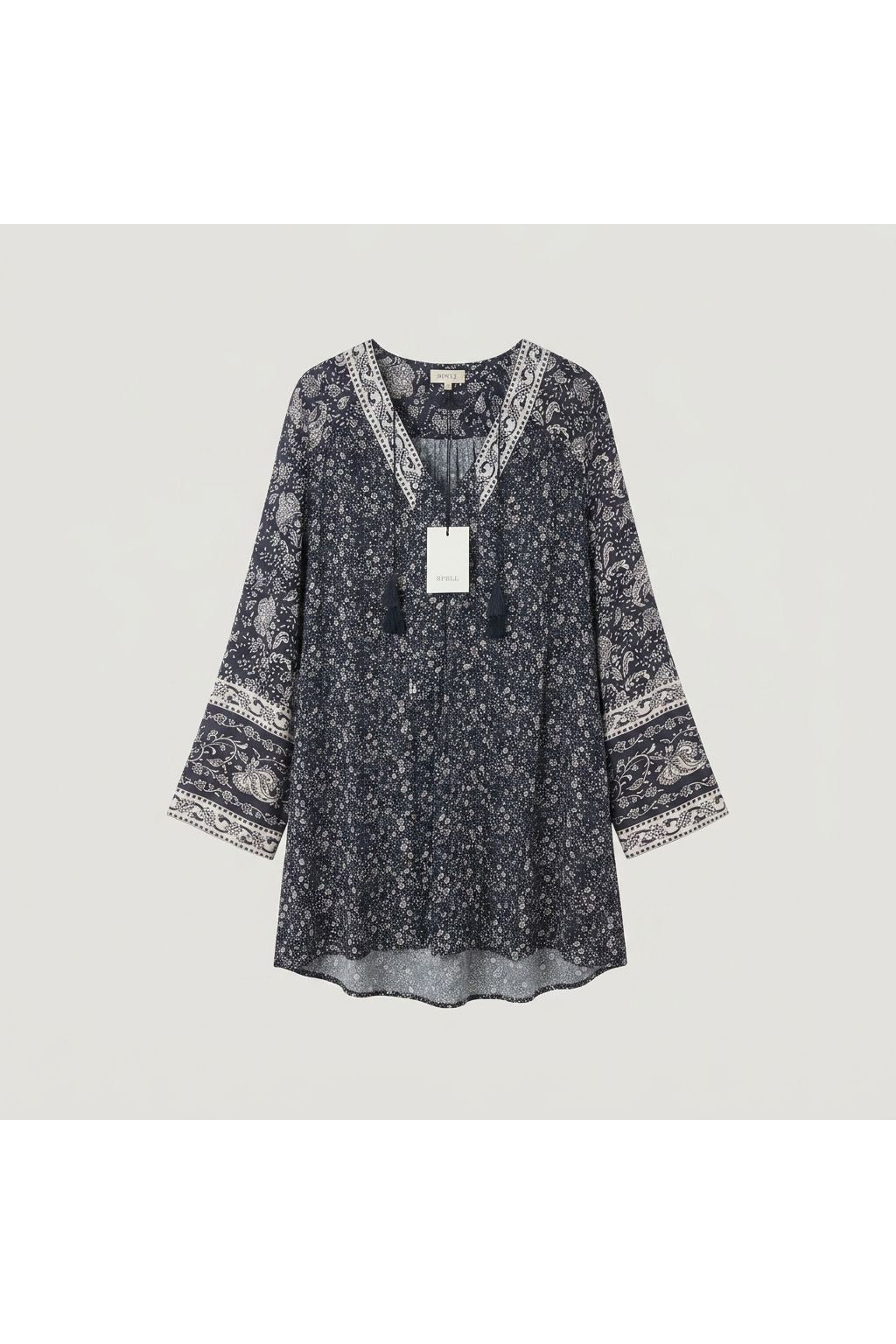 Floral Print Mini Dress | Black