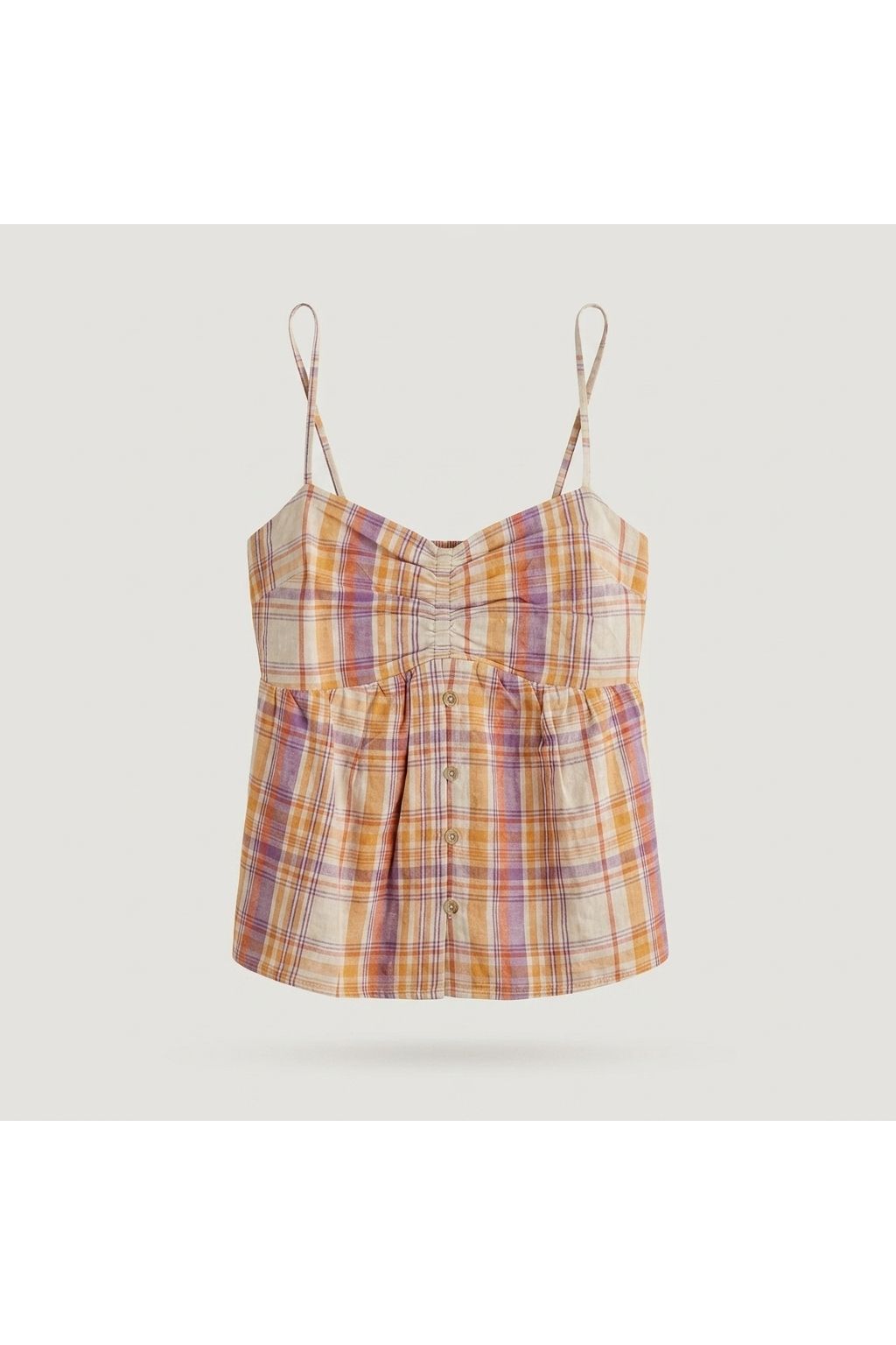 Plaid Button-Front Camisole | Multi