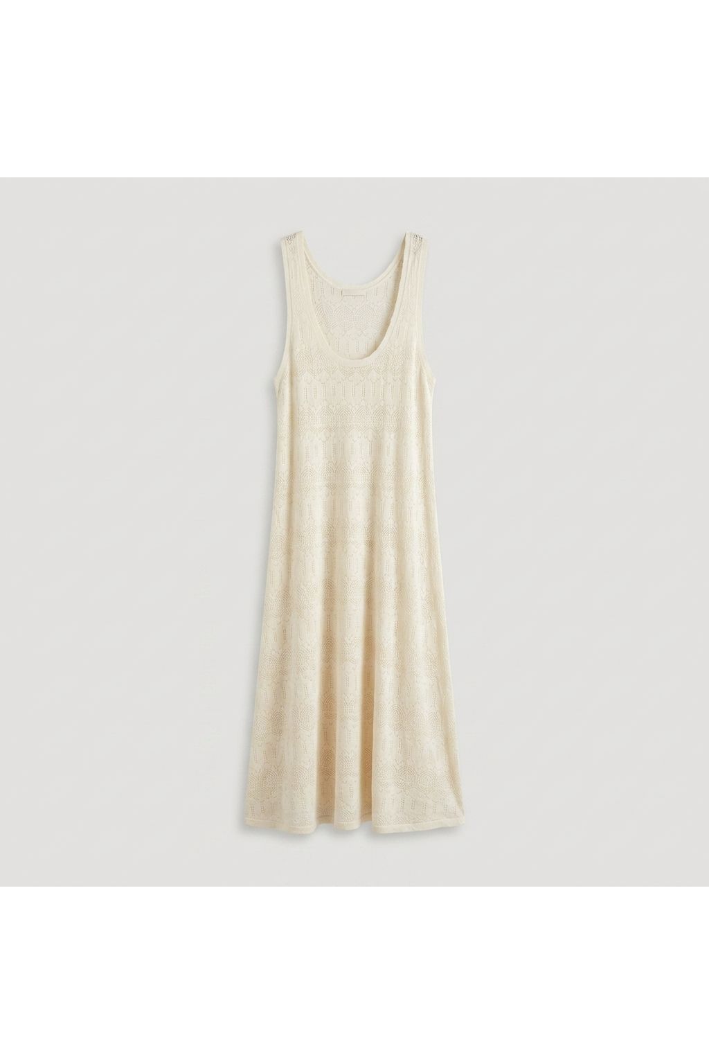 Pointelle Knit Maxi Dress | White