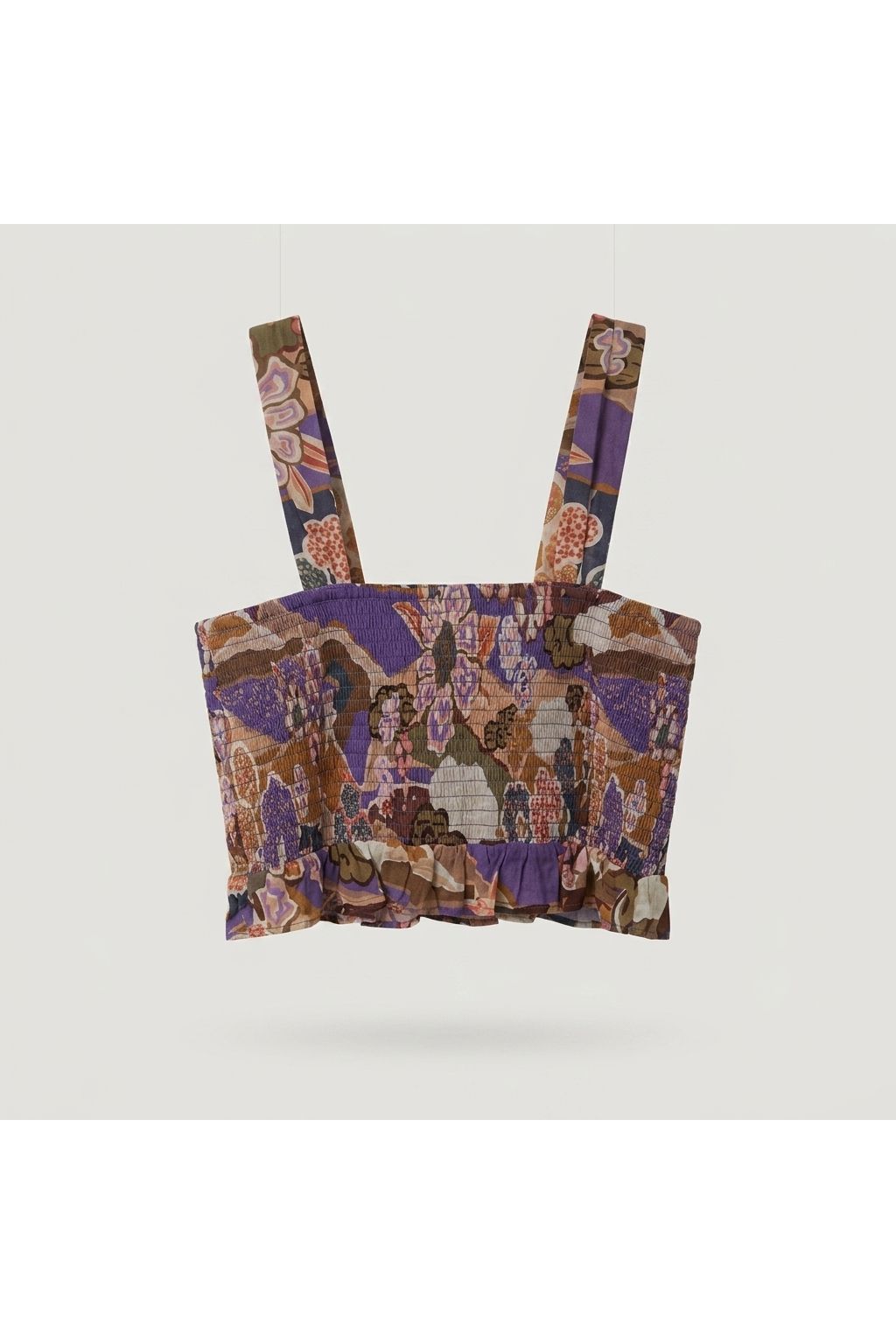Smocked Floral Crop Top | Multi