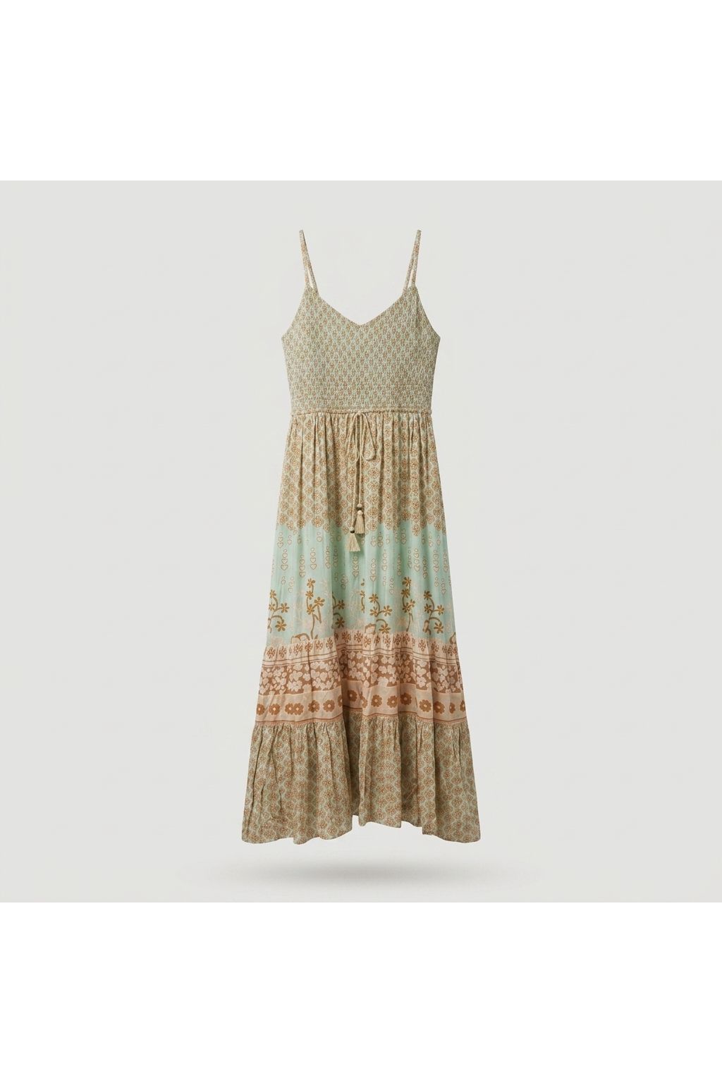 Smocked Tiered Maxi Dress | Multi