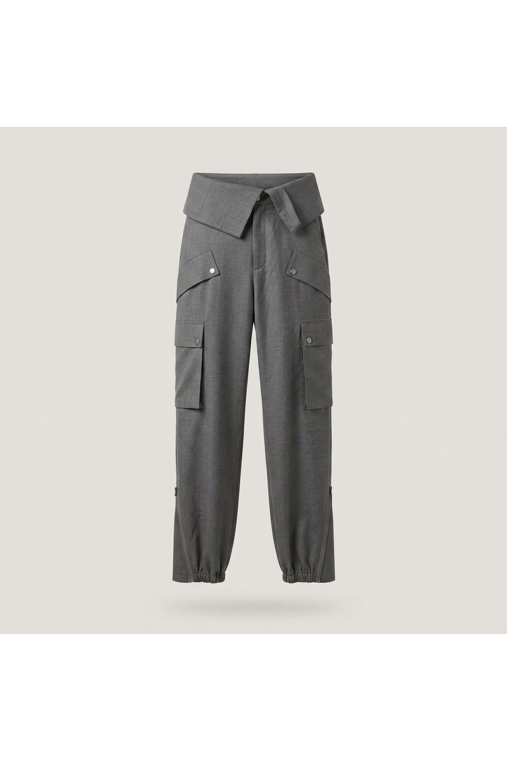 Grey Fold-over Cargo Pant