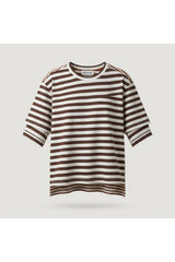 Multi Striped Asymmetrical T-shirt