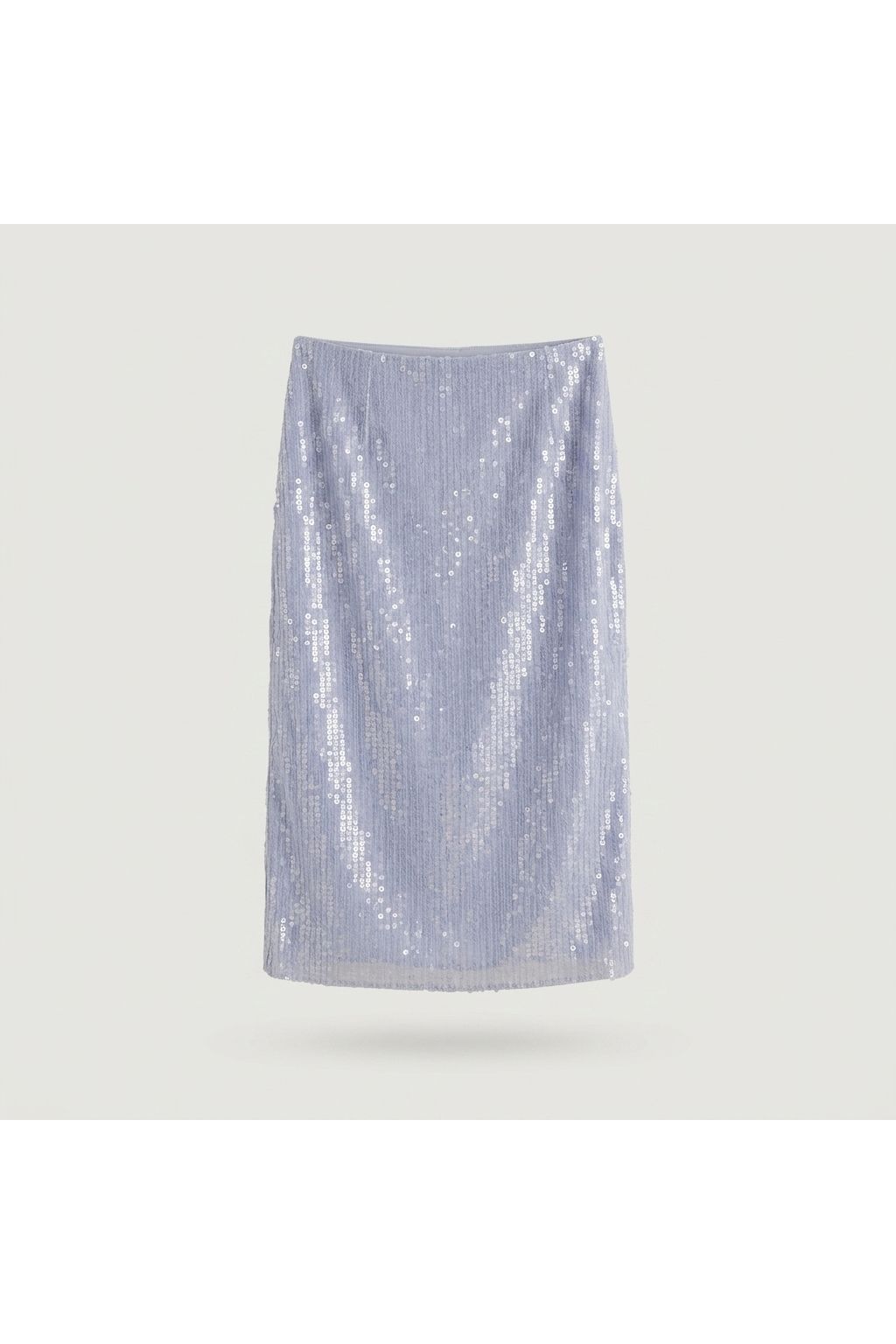 Purple Sequin Midi Skirt