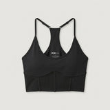 Black Corset Style Sports Bra