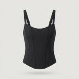 Black Corset Style Tank Top