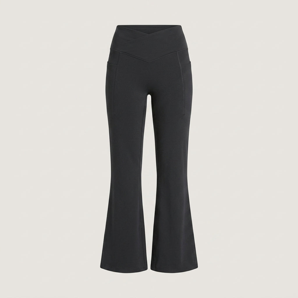 29‘ Black Criss-cross Flared Legging