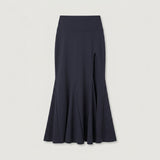 Black Flared Maxi Skirt