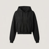 Black Oversized Zip-up Hoodie