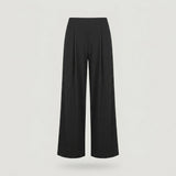 Regular Black Wide Leg Pant