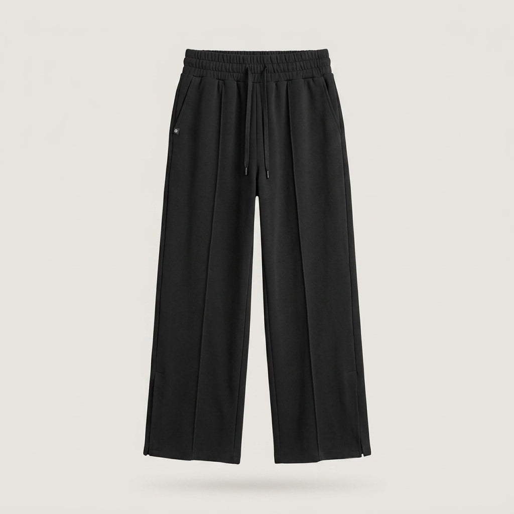 Regular Black Wide Leg Sweatpant