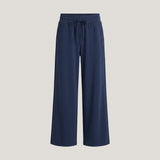 Regular Blue Wide Leg Drawstring Sweatpant