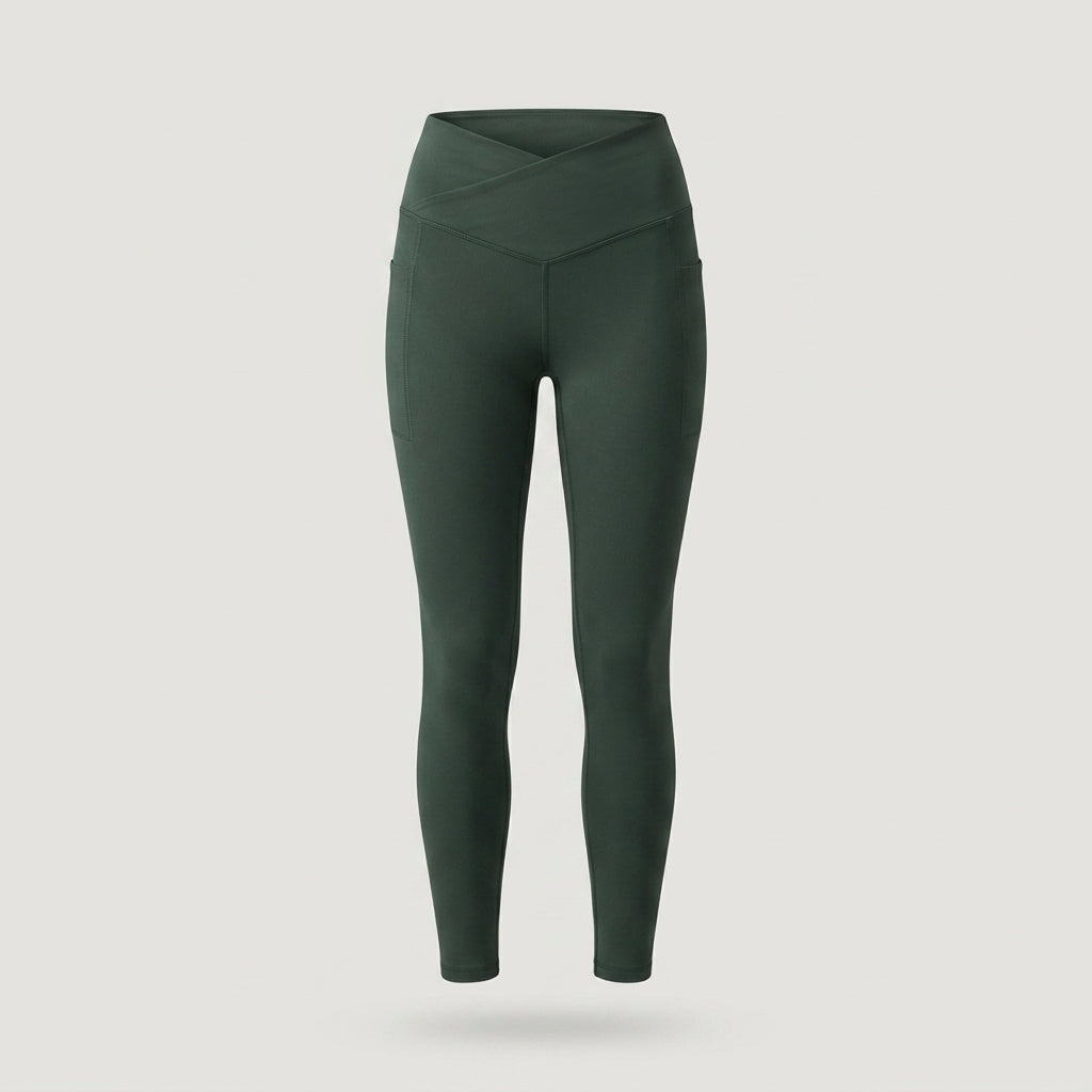 29‘ Green Crossover Pocket Legging