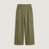 Regular Green Wide Leg Cargo Pant