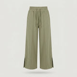 Regular Green Wide Leg Drawstring Sweatpants