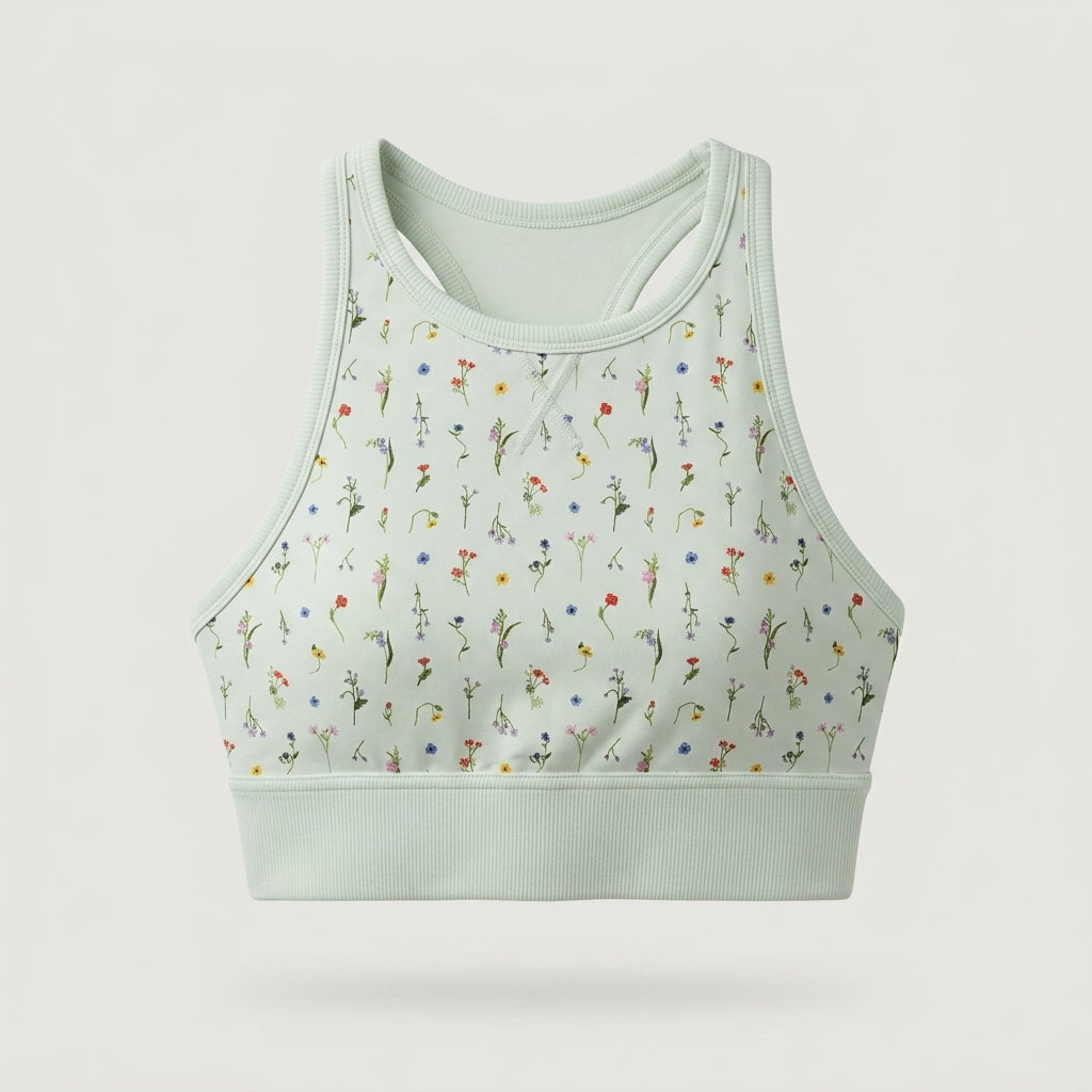 Multi Floral Sports Bra
