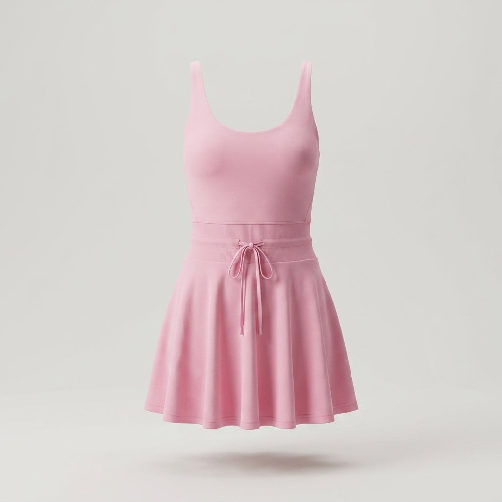 Pink Sleeveless Active Mini Dress