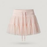 Pink Tiered Ruffle Skort