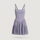 Purple Corset Tiered Active Dress