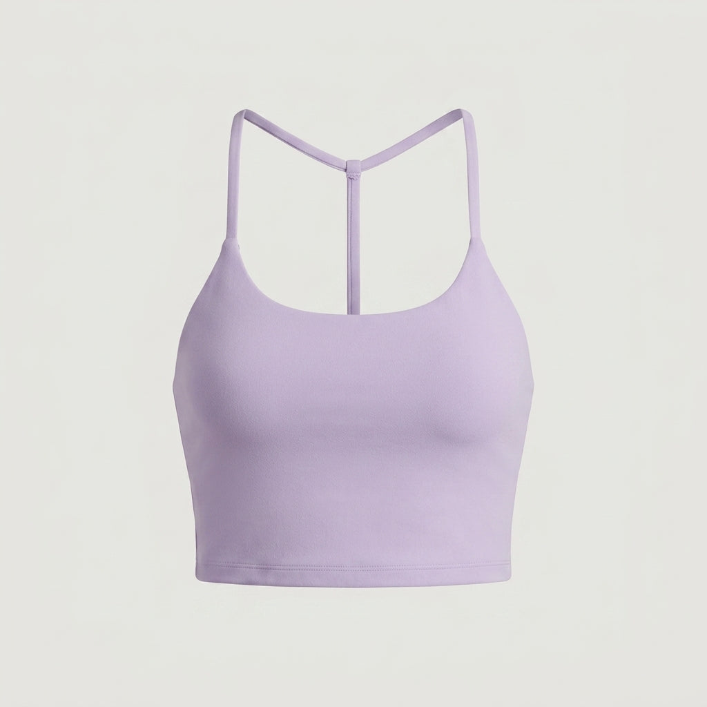 Purple Cropped T-back Tank