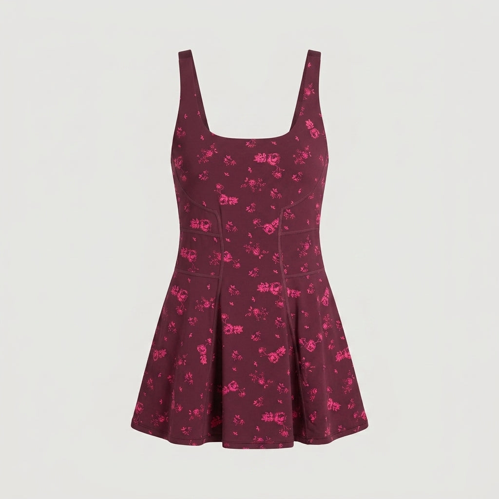 Purple Floral Active Dress
