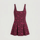 Purple Floral Active Dress