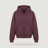 Purple Oversized Zip-up Hoodie