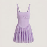 Purple Tiered Active Dress