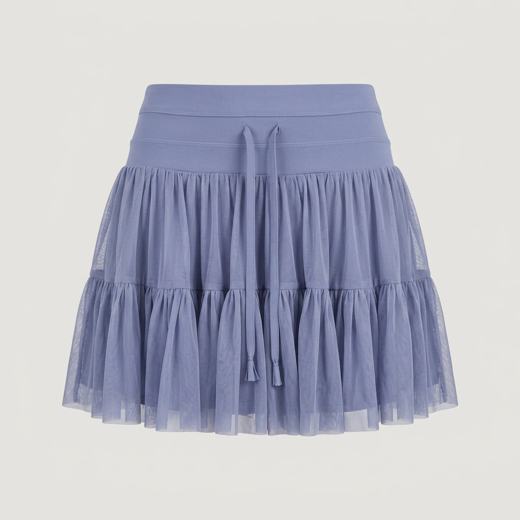 Smoke grey Mesh Skort