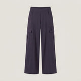 Regular Purple Wide Leg Cargo Pant