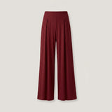 TallRed Ribbed Wide Leg Pant