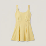 Yellow Corset Seam Active Dress