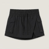 Black Drawstring Hiking Skort